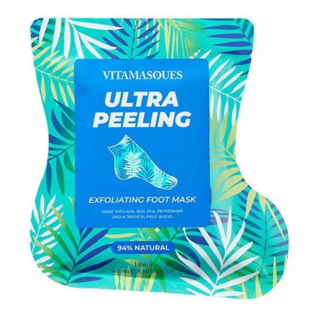 NWT TWO VITAMASQUES Ultra Peeling Exfoliating Foot Mask